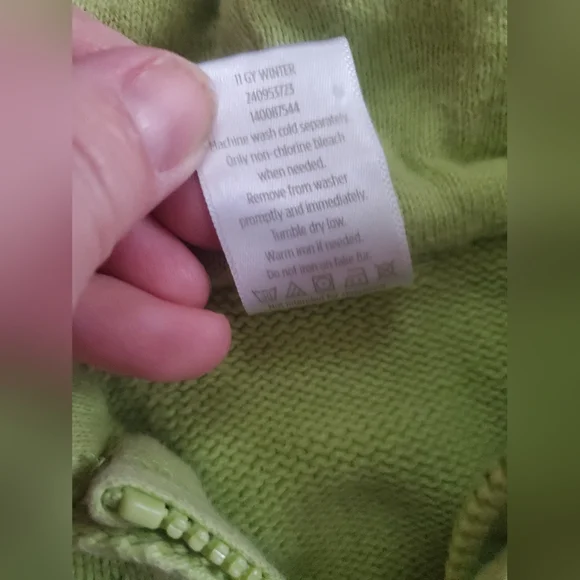 GYMBOREE Girls M 7/8 Green hoodie sweater vest - Picture 4 of 5